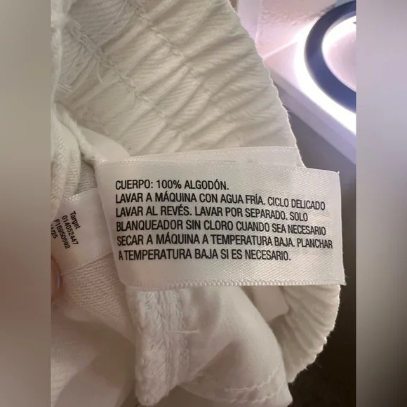 Universal Thread White Wide Leg Pants Drawstring Cotton Coastal Minimalist M - Picture 11 of 11